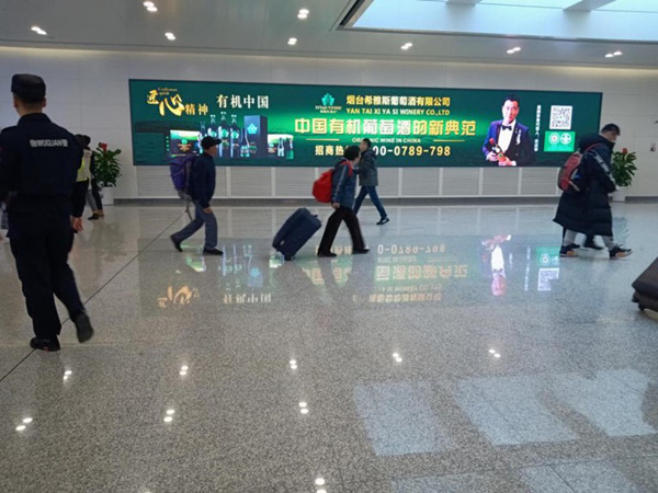 长春龙嘉机场出发区广告