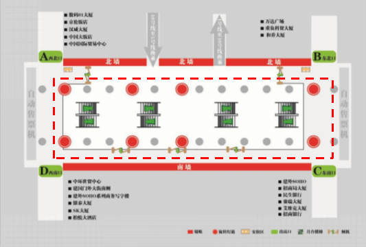 站厅包柱广告位置图