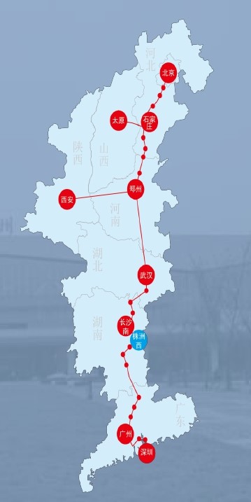 株洲西高铁线路图