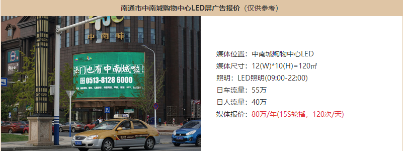 南通户外楼宇LED大屏广告