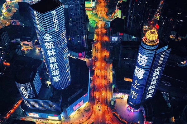 林肯汽车地标LED广告