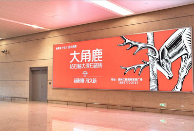 温州机场T2一层到达行李厅通道灯箱广告