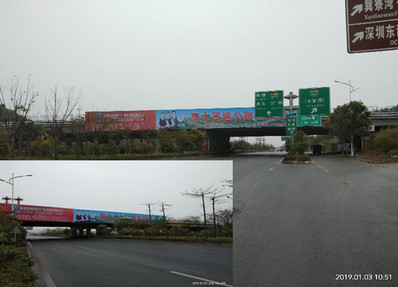 惠大高速马安互通跨线桥广告牌