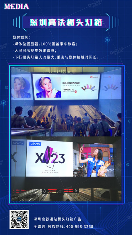深圳高铁楣头灯箱广告