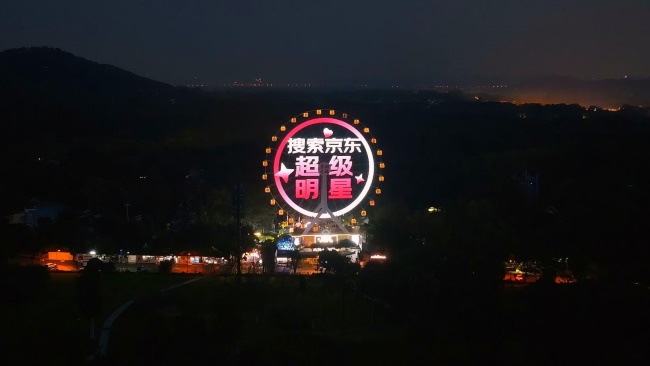 武汉东湖之眼摩天轮巨幕：景区地标的璀璨品牌光环
