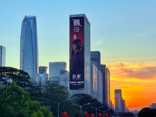 日志鹅绒服-深圳户外LED大屏广告