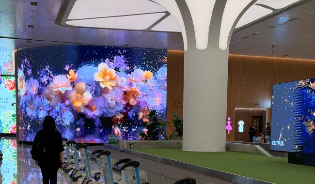 第一户外传媒-广州白云机场LED大屏广告